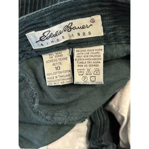 Eddie Bauer Corduroy Pants Womens Petite 10 Green Straight Leg High Rise thumbnail 5