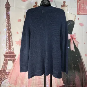 Lauren Ralph Lauren Navy Blue Linen Sweater Size XL thumbnail 7