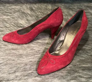 XAVIER DANAUD PARIS Berry Suede‎ - NEW Vintage A11 thumbnail 1