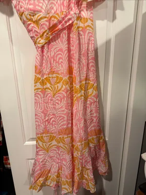 J. McLaughlin audette  Printed Wrap Maxi Dress medium NWT thumbnail 7