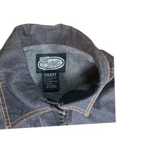 Jeans Crest Dark‎ Denim Jacket Classic Button Front Stretch Casual Streetweark thumbnail 3