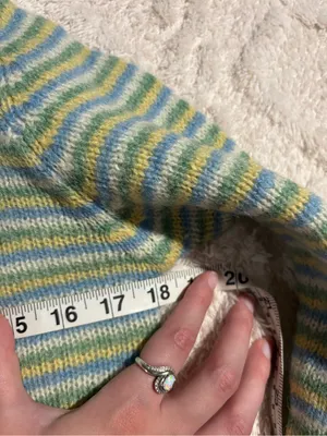 Vintage pastel colors 100% wool sweater fits xsmall best thumbnail 5