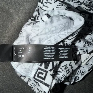 DKNY Womens Graffiti Print Modal Bralette White Black Scoop Neck DK7388 Size M thumbnail 3