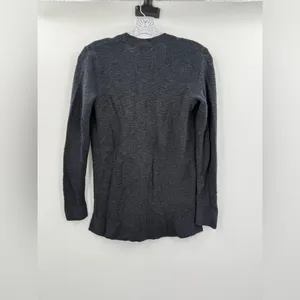 Abercrombie & Fitch Women's 100% Cotton Button‎ Up Cardigan Navy/Gray Size XS thumbnail 2