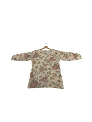 Vintage 90s Basic Editions Floral Tapestry Sweater Small Butter Mom Grannycore thumbnail 3