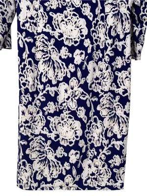 Lauren Ralph Lauren Blue White Floral Print Faux Wrap Dress Size 14 women’s thumbnail 9