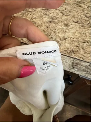 Women's Club Monaco White Bell Sleeve Blouse Size M thumbnail 4