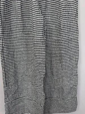 Reformation Gingham Wide Leg Pants Black White Size Medium Made in USA thumbnail 2
