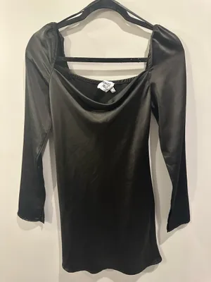Princess Polly Star Mini Satin Long Sleeve Dress thumbnail 6