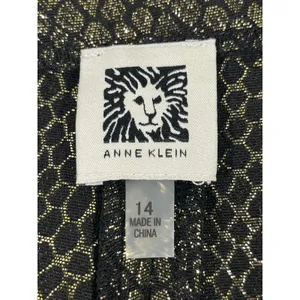 Anne Klein Gold Metallic Snake Skin Ankle Pants‎ Women 14 Straight Leg Trousers thumbnail 9