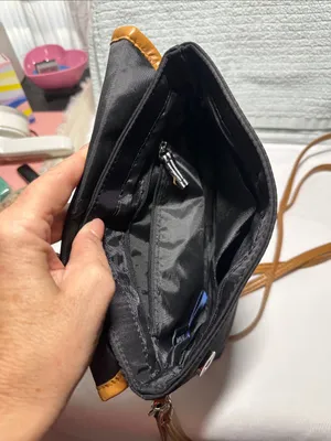 Nautica Black and Tan Wristlet Clutch with crossbody strap NWT thumbnail 6