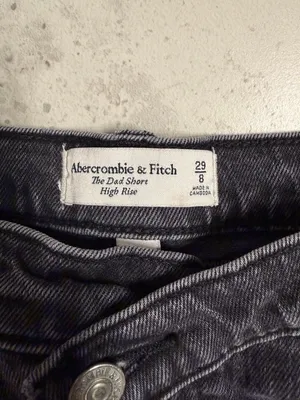 Abercrombie & Fitch Black Denim Jean Shorts thumbnail 5