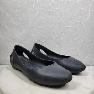 Crocs Laura Ballerina Ballet Flats Womens 10 Black Slip On Comfort Lightweight thumbnail 5
