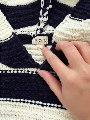 POL striped cropped hoodie  thumbnail 2