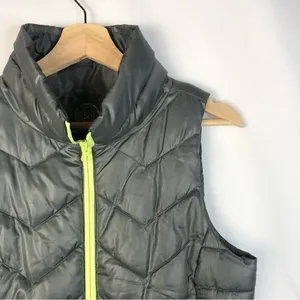 SO Gray & Green‎ Zip Sleeveless Puffer Vest S thumbnail 3