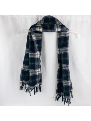 Pendleton Vintage Green Plaid Wool Scarf Unisex Men Women US thumbnail 2
