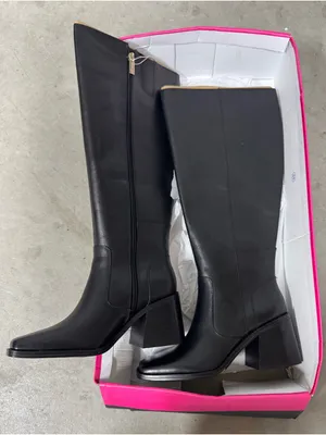 Vince Camuto Seshon Boot Black 6.5 M Wide Calf New Square Toe thumbnail 3