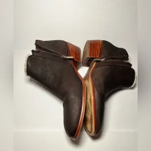 Sam‎ Edelman Petty Leather Dainty Ankle booties in coffee women’s sz 10 thumbnail 2