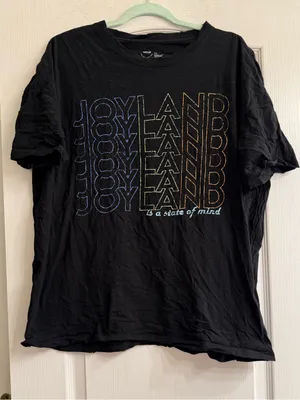 Aerie Black Retro Graphic ‘Joyland’ Oversized Boyfriend T-Shirt - size M thumbnail 1