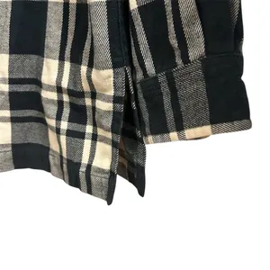 Lauren Ralph Lauren‎ Women’s M Black and White Plaid Flannel Full Zip Jacket thumbnail 6