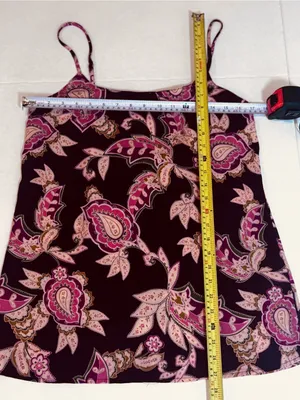 Show Me Your Mumu Estella Topslip S Burgundy Paisley Boho Y2K Cami Tank Resort thumbnail 9