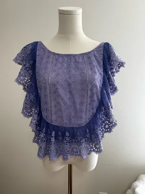 Free People Lavender Top thumbnail 1