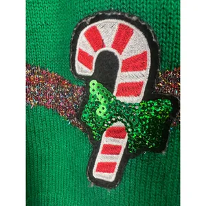 Women's Forever 21 Christmas Sweater Green/Red Size S. Ugly Christmas thumbnail 9