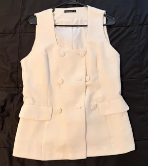 White Emerson Lang Double Breasted Top Size M thumbnail 1