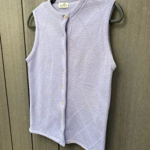 Vintage Sweetree‎ Acrylic Sleeveless Cardigan Sweater thumbnail 3