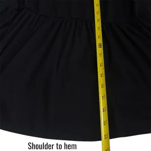 NEW Max Studio Tiered Little Black Dress Capsule Minimalist Dark‎ Romantic L thumbnail 11