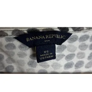 Banana Republic Cowl Neck Top Sleeveless Size XS Grey Oversized Polka Dot Office thumbnail 5