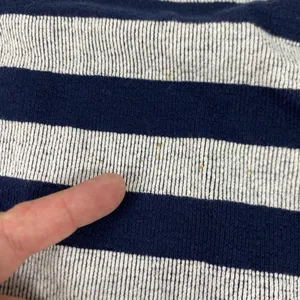 Madewell Shirt Womens Small Blue Off The Shoulder Striped‎ Jersey Knit Cotton thumbnail 2