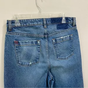BDG Betty High Rise Distressed Raw Hem Wide Leg Cropped Culotte‎ Jeans Sz 28 thumbnail 7
