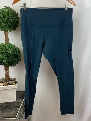 Lululemon Green Solid Align High Rise Leggings Pants 12 thumbnail 3