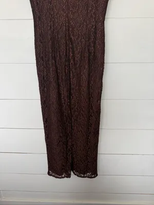 Scarlett Women’s Medium Brown Lace Y2K Dress Romantic thumbnail 4