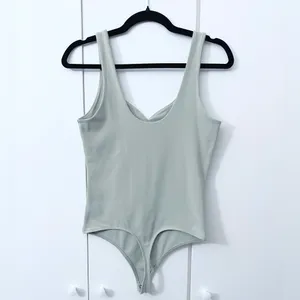 Abercrombie & Fitch Soft Matte Seamless Sweetheart Bodysuit - Mint Green - S thumbnail 4