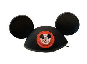 NWOT Walt Disney World Mickey Mouse Club House Classic Black Patch Ears Hat thumbnail 1