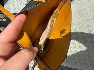 Nanette Lepore Mustard Yellow Tote Bag - Structured Everyday Carry thumbnail 6