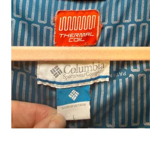 Columbia Thermal Coil Puffer Jacket Large‎ Blue Quilted Full Zip Lightweight L thumbnail 2