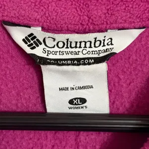 Columbia Womens XL Fleece Jacket Full Zip Colorblock Pink Grey Outdoor Layer thumbnail 5