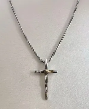 Cross Pendant Necklace for Men Women Streetwear Hip Hop Punk Unisex Style thumbnail 1
