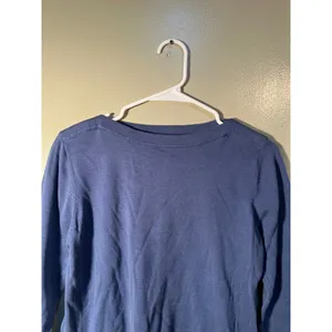 Coldwater Creek Women's Size Small Boatneck Sweater 3/4 Sleeve Blue Gray Silk thumbnail 4