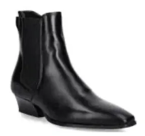 Lauren Ralph Lauren Harpher Leather Boots Black Size 6.5 thumbnail 1