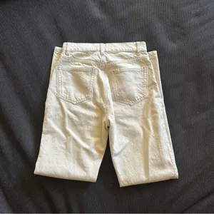 Reformation Cynthia High Rise Straight Jeans in Bone thumbnail 3