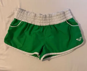 Vintage Vibrant Green Roxy Athletic Shorts thumbnail 1