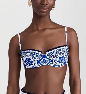 Farm Rio Tile Dream Bra Bikini Top thumbnail 1