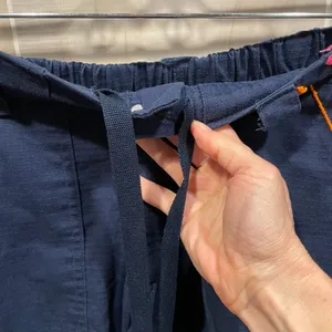 Cute navy Carhartt broken in work cargo pants pink orange trim chore thumbnail 9