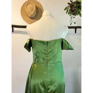 Off Shoulder Green Formal Glam Gala Prom Special Event Dress Size 4 NEW thumbnail 5