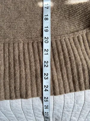 J.Jill light brown wool knit boat neck Boxy relaxed drop shoulder sweater L thumbnail 12