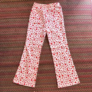 ALL OVER HEART PRINT FLARE PANTS VALENTINES Red thumbnail 4
